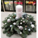 White and Silver Christmas candle